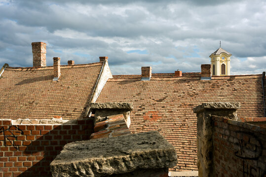 Old tiled roofs in Szentendre, Hungary
