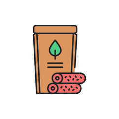 Organic natural fruit marshmallow color line icon. Pictogram for web page, mobile app, promo.