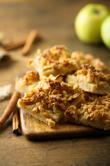 Traditional homemade apple pie with spices