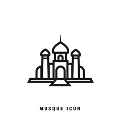 Mosque lineart icon template