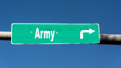 Street Sign to Army