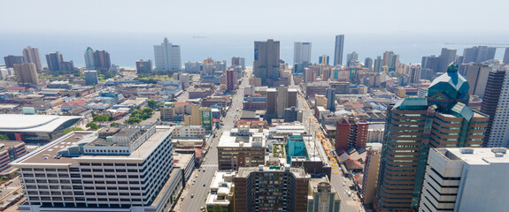 Fototapeta na wymiar Durban, South Africa, City, Africa, City Centre, cars, buildings, city, Roads, People, Buildings, architecture, business, landscape, bus, panoramic, KwaZulu Natal, Tourism, Trees, Freedom, Peace, Sky 