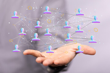 conference team work connection digital concept