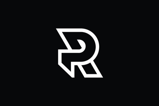 RP logo letter design on luxury background. PR logo monogram initials letter concept. RP icon logo design. PR elegant and Professional letter icon design on black background. R P RP PR