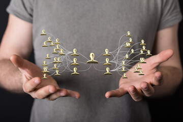 hierarchy connection team group digital