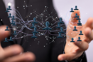hierarchy connection team group digital