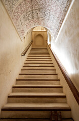 Fototapeta na wymiar Interior of the Jabreen Castle in Bahla, Sultanate of Oman