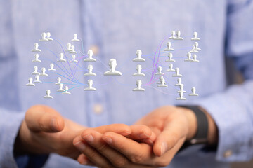 hierarchy connection team group digital