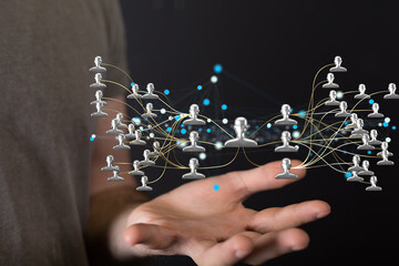 hierarchy connection team group digital