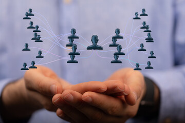 hierarchy connection team group digital