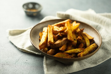 Traditional homemade french fries