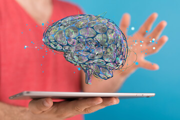 brain intelligence ai digtal 3d artificial intelligence