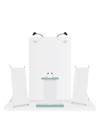 Podium presentation conference exhibition stand