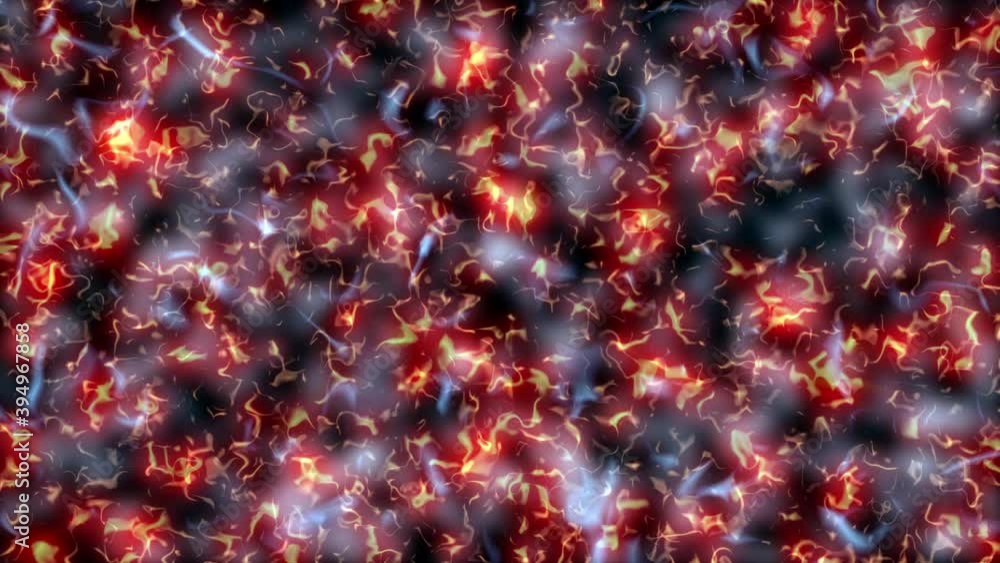 Poster abstract texture background looping fire and lava animation. 4k looped 3d animation of burning magma