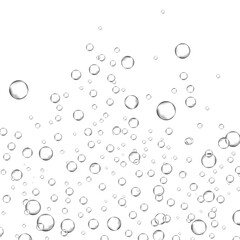 Bubbles in water background. Bubbles in water for wallpaper, texture background and pattern template. Water bubbles, vector background