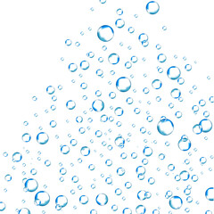Fototapeta na wymiar Bubbles in water background. Bubbles in water for wallpaper, texture background and pattern template. Water bubbles, vector background