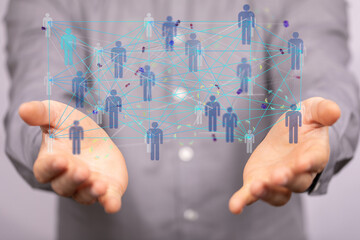 conference team work connection digital concept