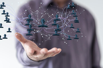 hierarchy connection team group digital