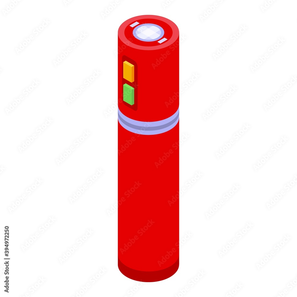 Poster taser stick icon. isometric of taser stick vector icon for web design isolated on white background