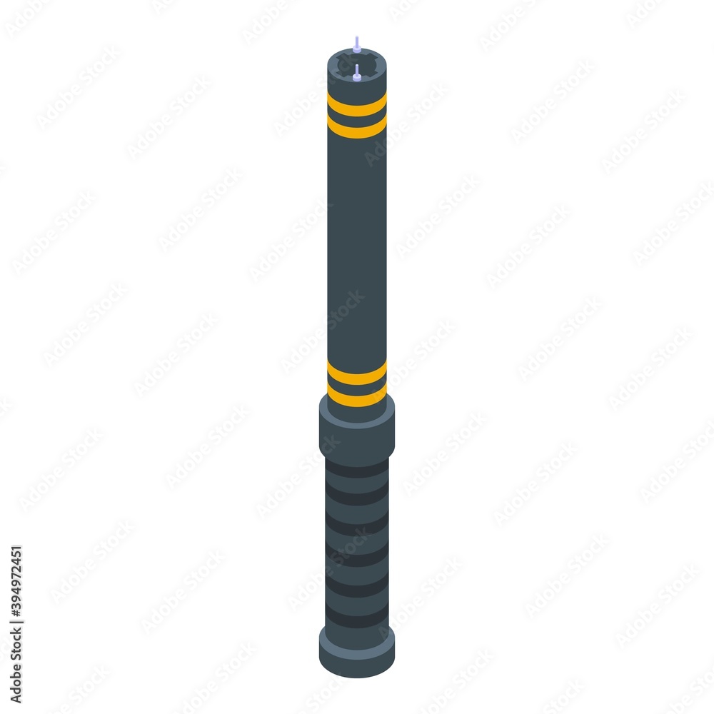 Poster thin taser icon. isometric of thin taser vector icon for web design isolated on white background