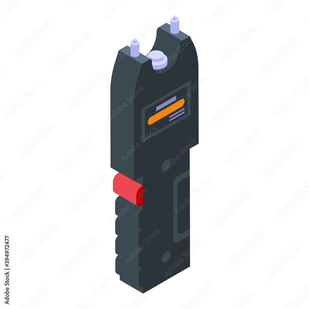 Poster stun taser icon. isometric of stun taser vector icon for web design isolated on white background