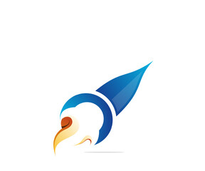 Rocket icon  logo design template
