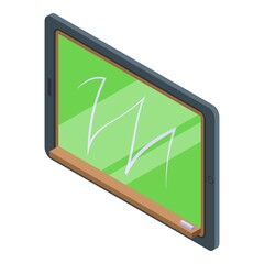 Online training school board icon. Isometric of online training school board vector icon for web design isolated on white background