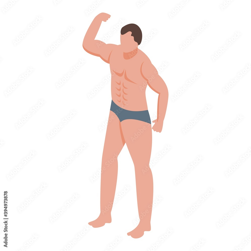 Poster student bodybuilding icon. isometric of student bodybuilding vector icon for web design isolated on 