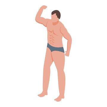 Student bodybuilding icon. Isometric of student bodybuilding vector icon for web design isolated on white background
