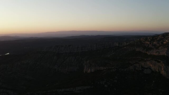 Stunning sunset in Mont Ventoux, beautiful summit in south of France