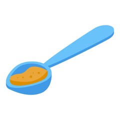 Sport nutrition spoon icon. Isometric of sport nutrition spoon vector icon for web design isolated on white background