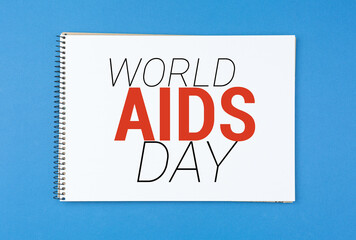 Scrapbook World AIDS Day Concept.