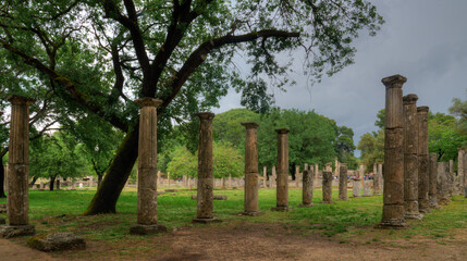 Ruines de la cité d'Olympie, Grèce