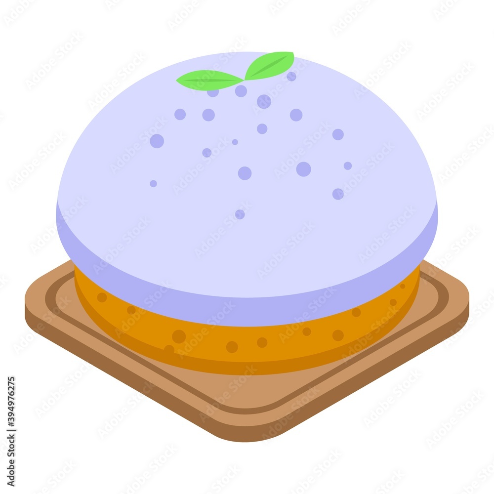 Poster breakfast apple pie icon. isometric of breakfast apple pie vector icon for web design isolated on wh