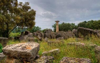 Ruines de la cité d'Olympie, Grèce