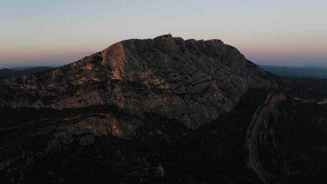 Stunning sunset in Mont Ventoux, beautiful summit in south of France