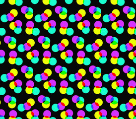 Multicolored rounds pattern with transparent effect. Seamless vector 10 eps background for cover, design, textile,  banner, web and fabric