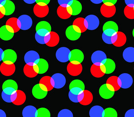 Multicolored rounds pattern with transparent effect. Seamless vector 10 eps background for cover, design, textile,  banner, web and fabric