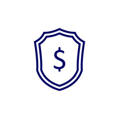 Shield Money logo design vector template, Business logo design concept, Icon symbol