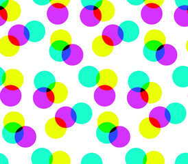 Multicolored rounds pattern with transparent effect. Seamless vector 10 eps background for cover, design, textile,  banner, web and fabric