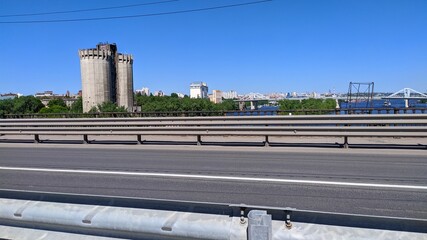 Город Самара, старый мост через реку Самара
