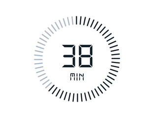 Fototapeta premium 38 minutes timers Clocks, Timer 38 min icon