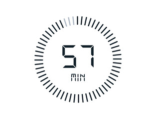 57 minutes timers Clocks, Timer 57 min icon