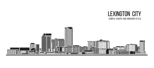 Cityscape Building Abstract Simple shape and modern style art Vector design -  Lexington city
