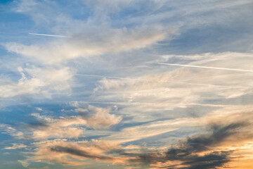 Obraz premium dramatic blue sky sunset sunrise with clouds 