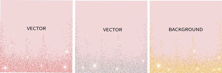 Set of vector abstract backgrounds with copy space for text.Suitable for social media posts, mobile apps, banners design and web/internet. Glitter style. square flyer.