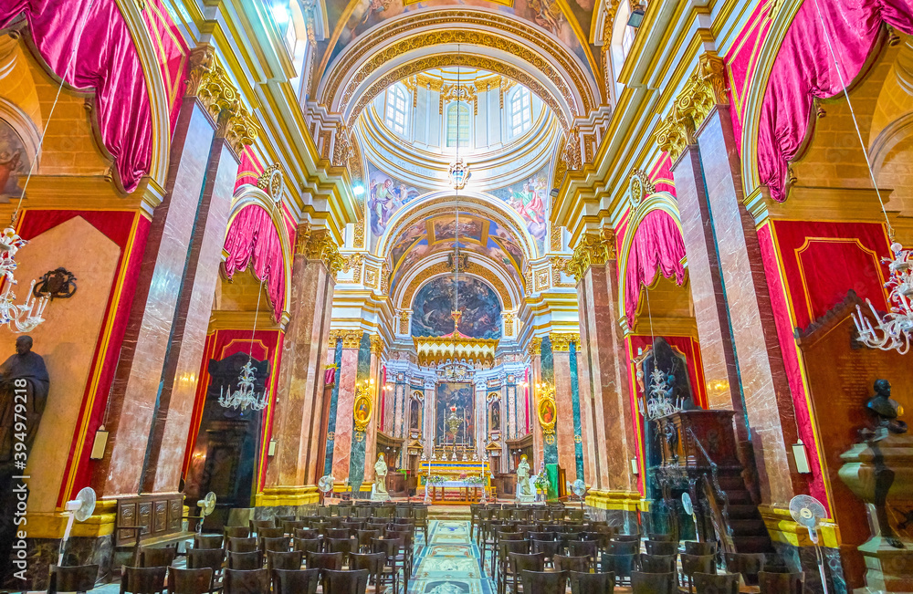 Wall mural The Mdina Cathedral, Malta