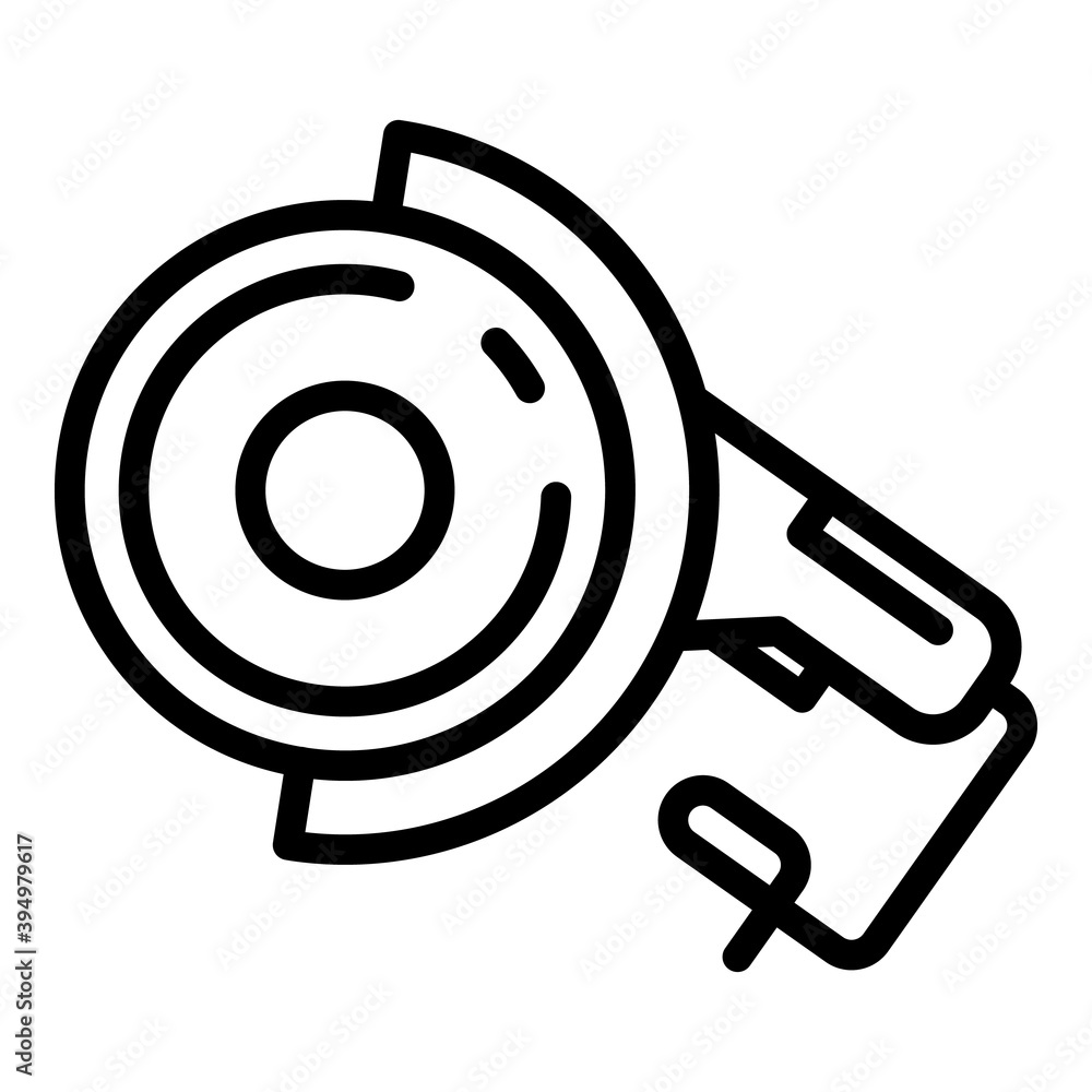 Poster build grinding machine icon. outline build grinding machine vector icon for web design isolated on w