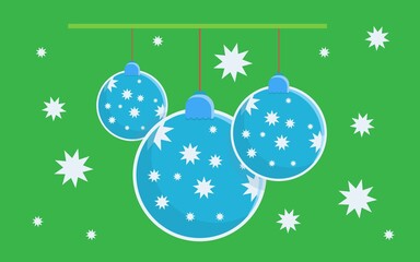Christmas decorations for the Christmas tree. Vector illustration