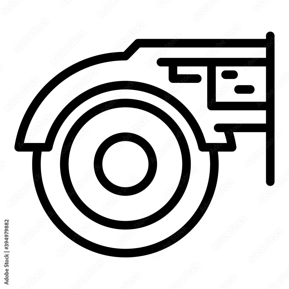 Poster device grinding machine icon. outline device grinding machine vector icon for web design isolated on